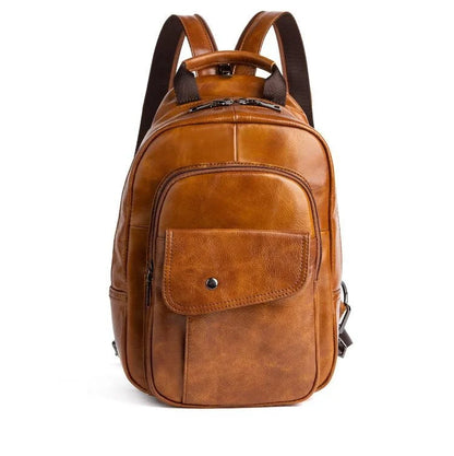 "Strada Vecchia" – Leather Retro Backpack By Enzo Bellari®