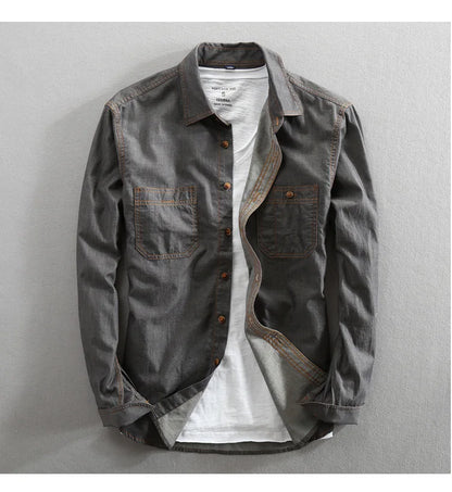 "Camicia Blu" – Denim Sleeve Shirt By Enzo Bellari®