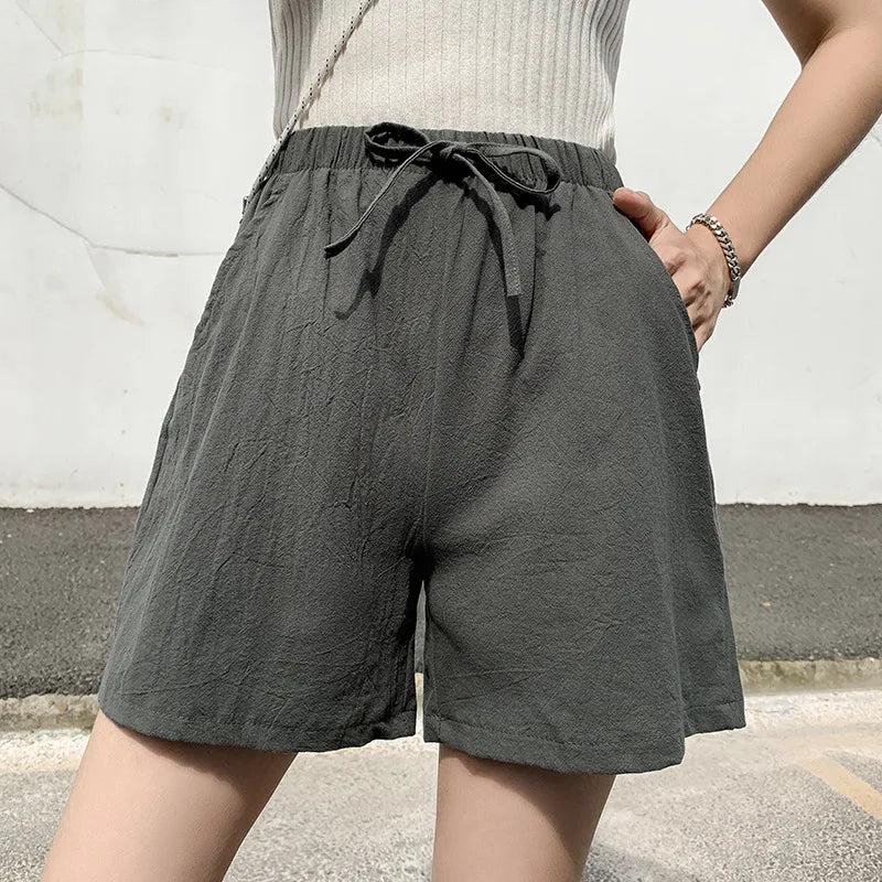 "Sole di Capri" – Casual Linen Lace-Up Shorts By Enzo Bellari®