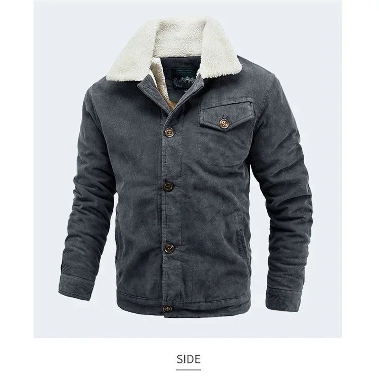 "Caldo Ruggine" – Fleece Corduroy Jacket By Enzo Bellari®