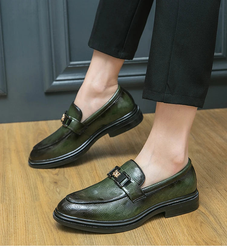 "Smeraldo Vivo" – Emerald Leather Loafers By Enzo Bellari®
