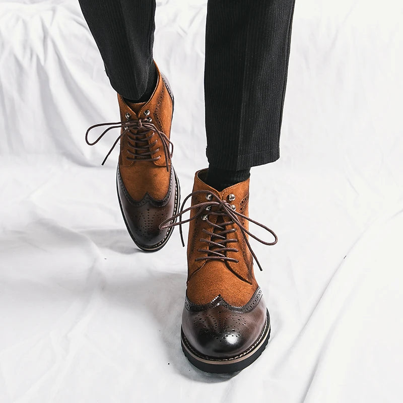 "Punto Invernale" – Suede Leather Brogues By Enzo Bellari®