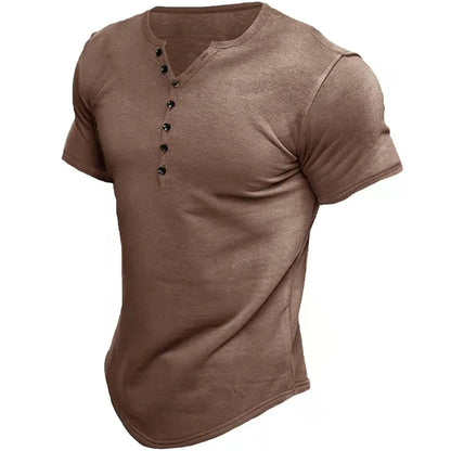 "Il Fresco" – Cotton-Linen Henley Shirt By Enzo Bellari®