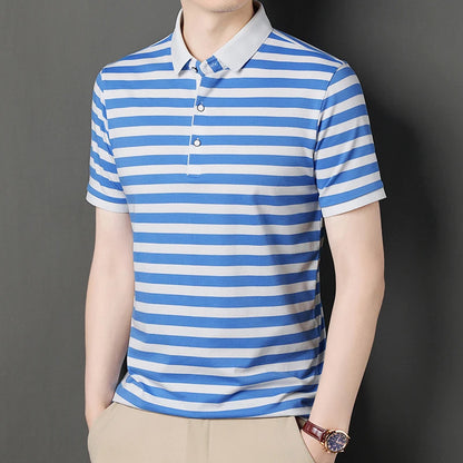 "Vera Luce" – Striped Cotton Polo Shirt By Enzo Bellari®
