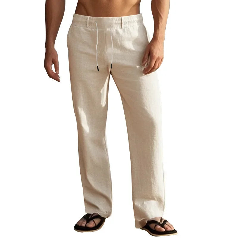 "Oro di Mare" – Cotton Linen Trousers By Enzo Bellari®