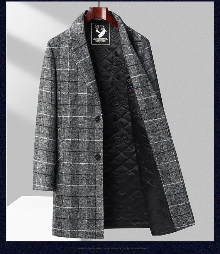 "Taglio Lungo" – Mid-Length Woolen Coat By Enzo Bellari®
