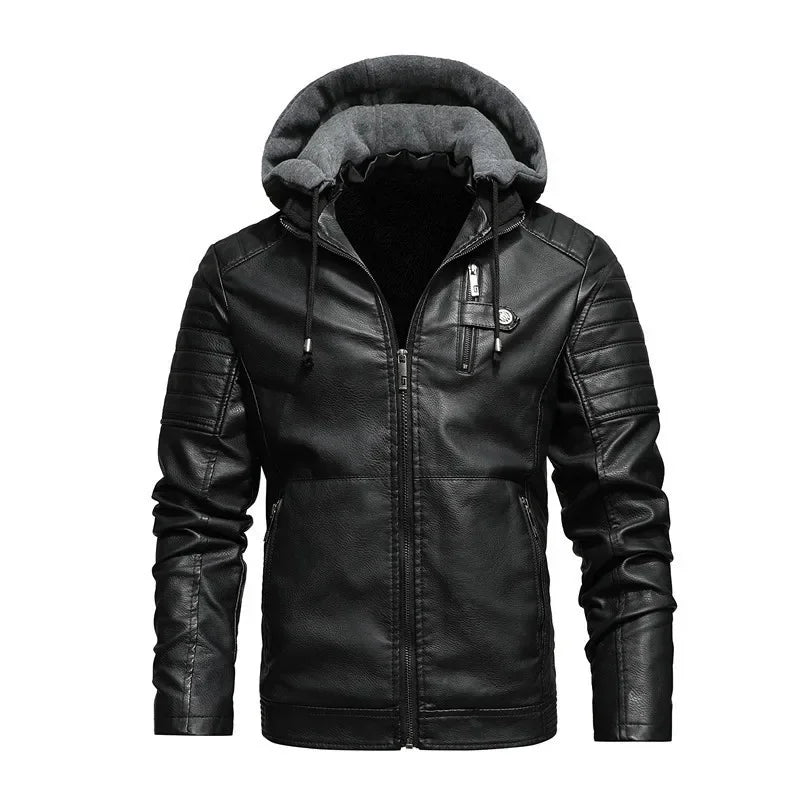 "Pelle Fredda" – Hooded Leather Jacket By Enzo Bellari®