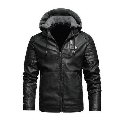 "Pelle Fredda" – Hooded Leather Jacket By Enzo Bellari®