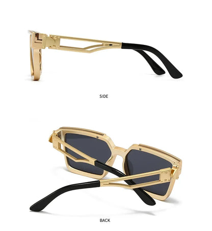 "Sole Dorato" – Square Gold Sunglasses By Enzo Bellari®