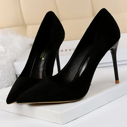 "Luce di Mare" – Suede Pointed Toe Heels By Enzo Bellari®