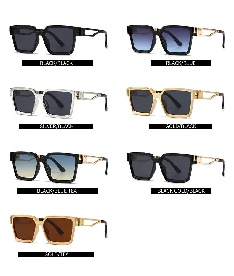 "Sole Dorato" – Square Gold Sunglasses By Enzo Bellari®