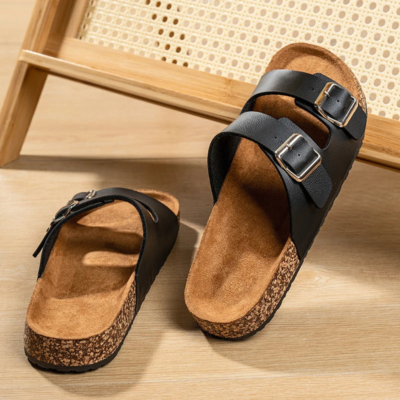 "Luna Dorata" – Unisex Cork Slippers By Enzo Bellari®