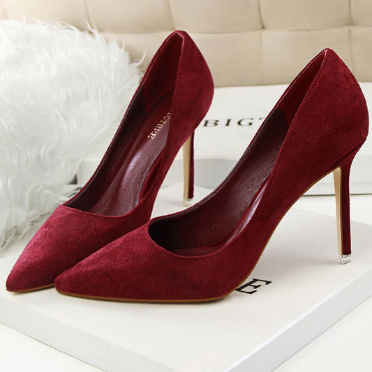 "Luce di Mare" – Suede Pointed Toe Heels By Enzo Bellari®