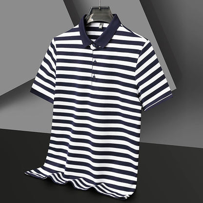 "Vera Luce" – Striped Cotton Polo Shirt By Enzo Bellari®