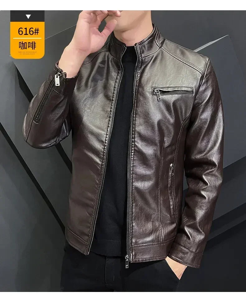 "Luce di Mare" – Slim Fit Motorcycle Leather Jacket By Enzo Bellari®