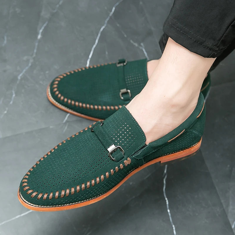 "Sole di Capri" – Perforated Leather Casual Shoes By Enzo Bellari®