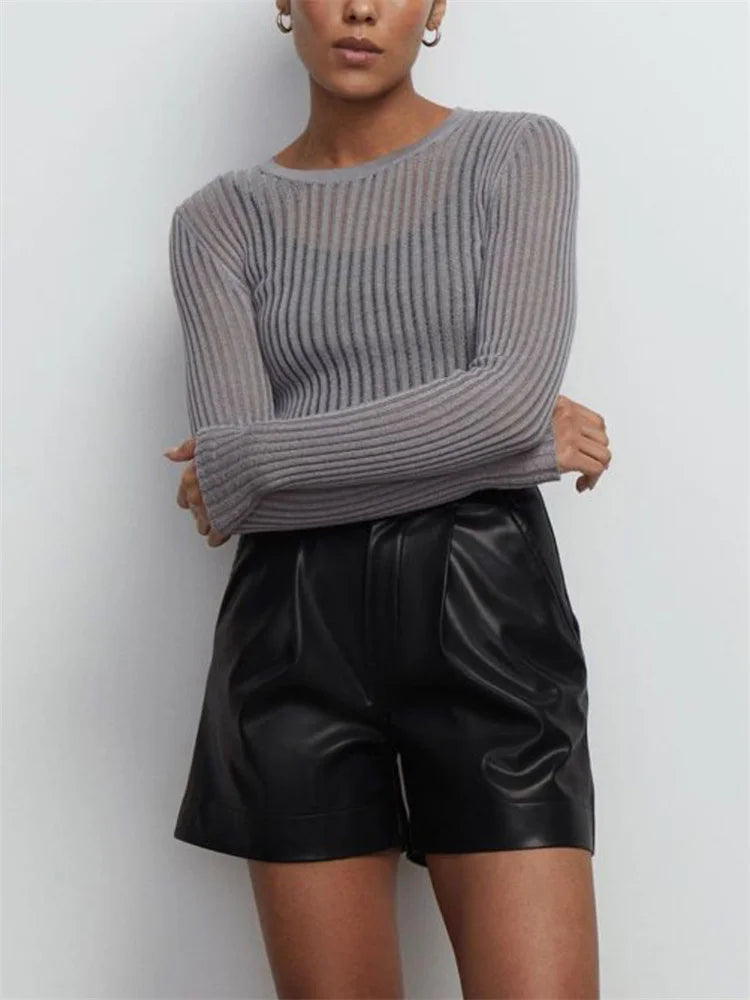 "Onda di Seta" – Ribbed Knit Pullover By Enzo Bellari®