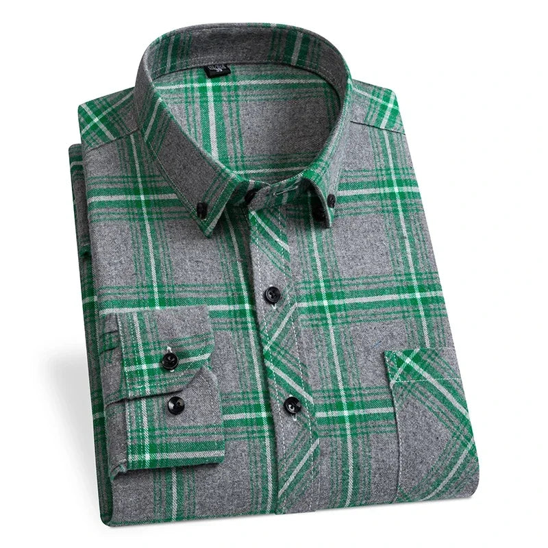 "Quadro Morbido" – Flannel Plaid Shirt By Enzo Bellari®