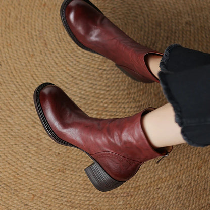 "Tacchi Corti" – Leather Ankle Boots By Enzo Bellari®