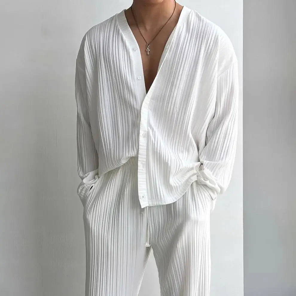 "Linea Pulita" – Deep V Sweater Set By Enzo Bellari®