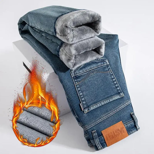 "Linea Invernale" – Fleece Straight Jeans By Enzo Bellari®