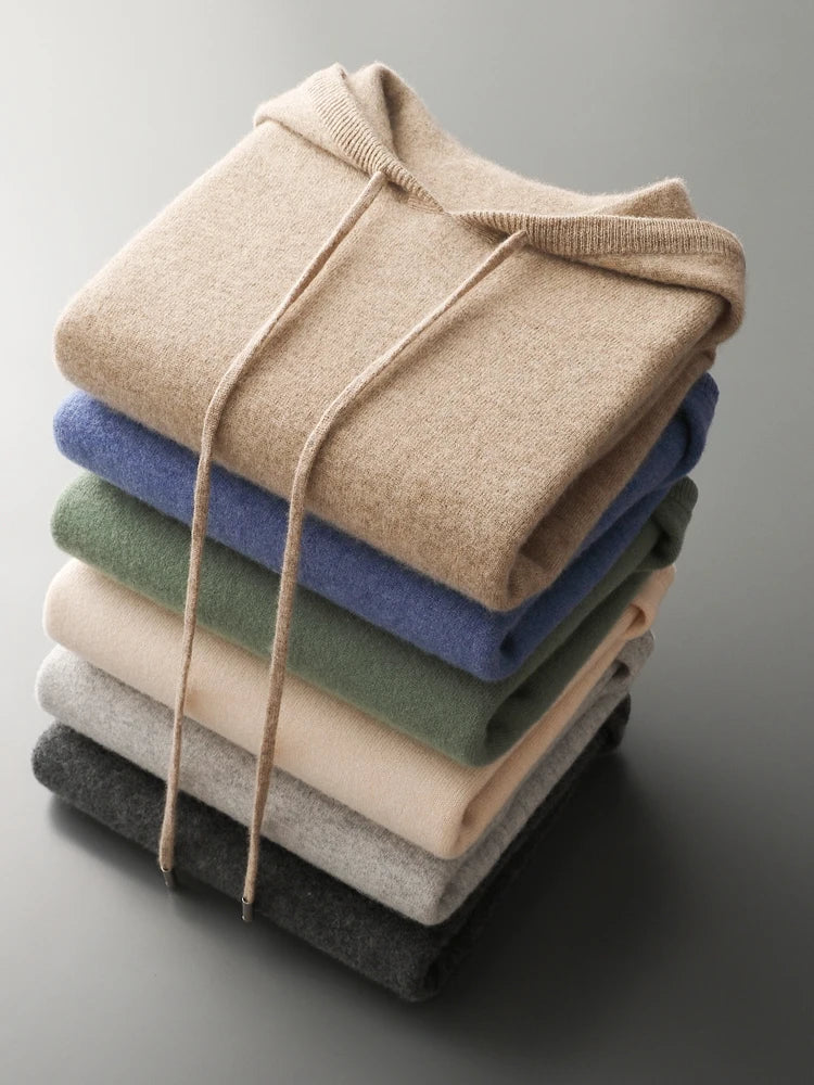 "Fior di Vento" – Cashmere Merino Wool Hoodie By Enzo Bellari®