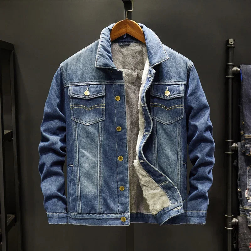"Pelliccia Blu" – Fleece Denim Jacket By Enzo Bellari®