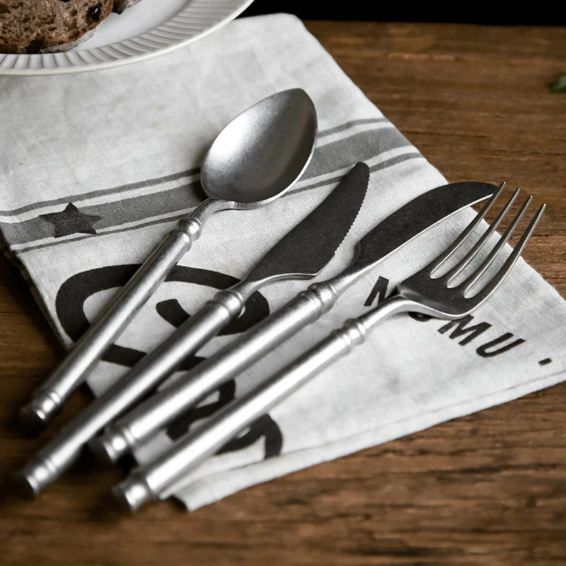 "Acciaio Retrò" – Stainless Flatware Cutlery Set By Enzo Bellari®