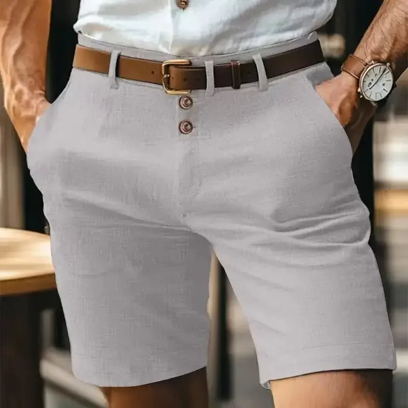 "Respiro Estivo" – Cotton Linen Shorts By Enzo Bellari®