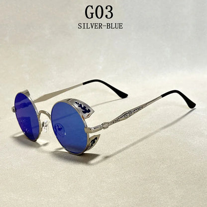 "Occhio Vapore" – Steampunk Round Sunglasses By Enzo Bellari®