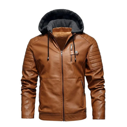 "Pelle Fredda" – Hooded Leather Jacket By Enzo Bellari®