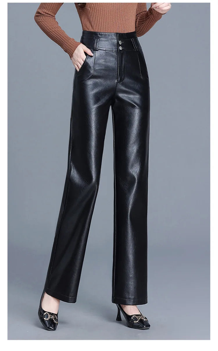 "Cintura Nera" – High Waist PU Pants By Enzo Bellari®