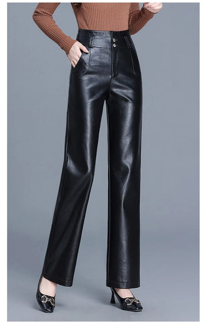 "Cintura Nera" – High Waist PU Pants By Enzo Bellari®