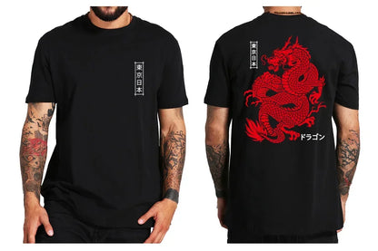 "Luna Dorata" – Dragon Japanese Back Print T-shirt By Enzo Bellari®