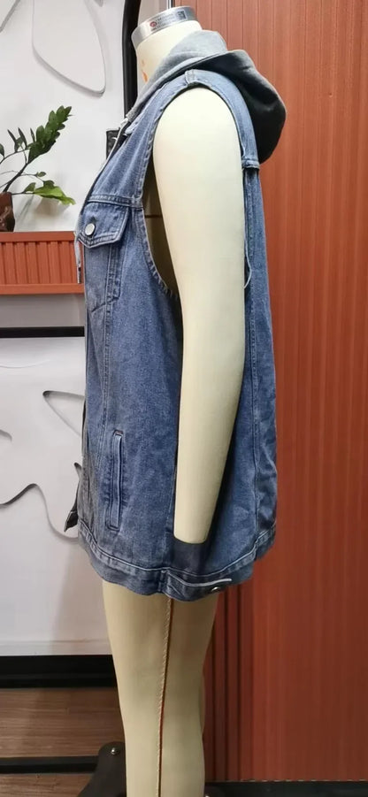 "Trama Retrò" – Denim Vest Jacket By Enzo Bellari®