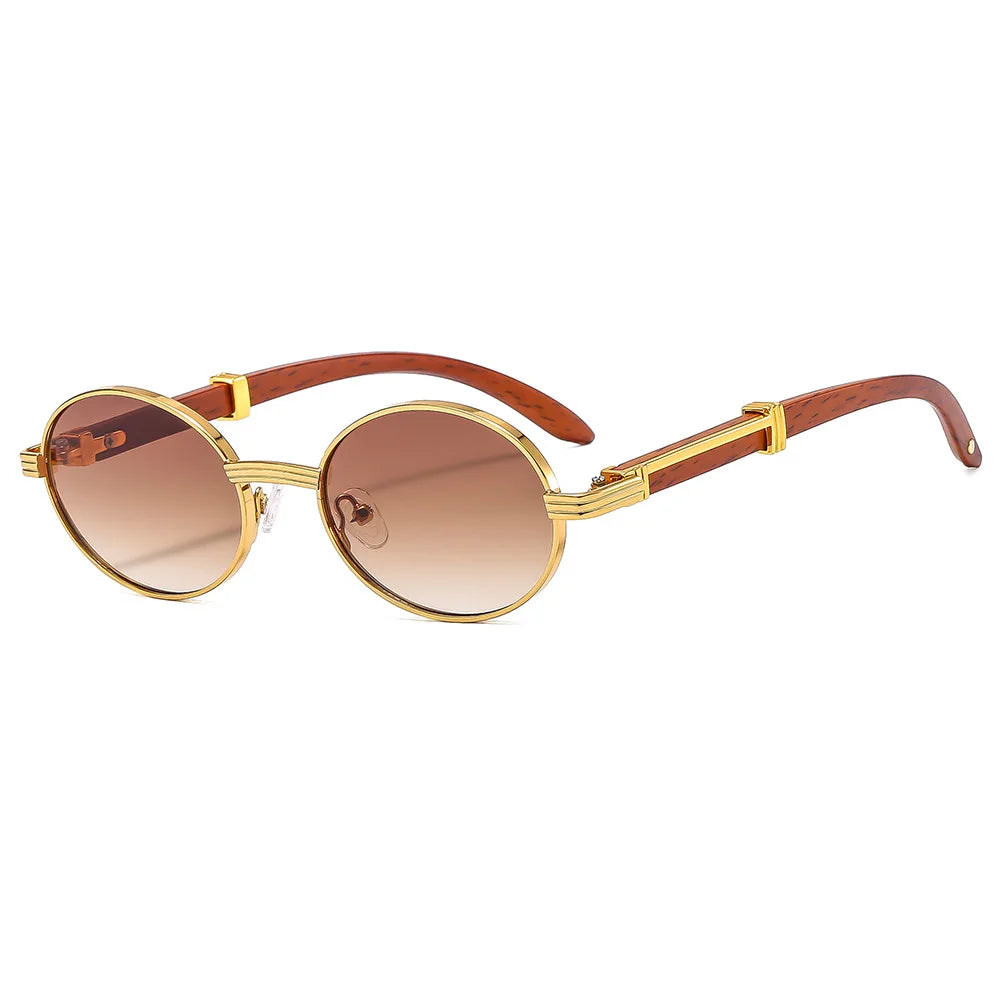 "Grano Antico" – Oval Wood Sunglasses By Enzo Bellari®