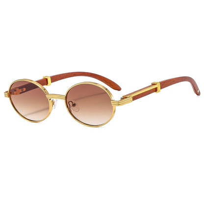 "Grano Antico" – Oval Wood Sunglasses By Enzo Bellari®