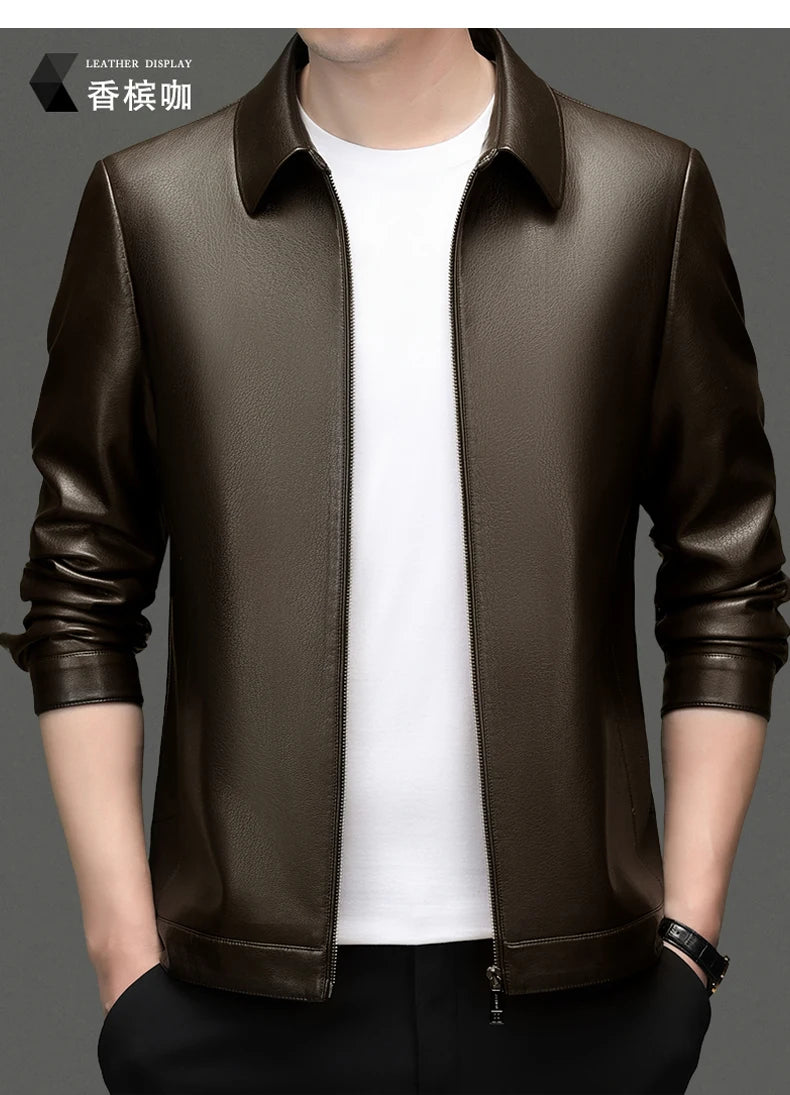 "Aria di Marzo" – Leather Polo Jacket By Enzo Bellari®