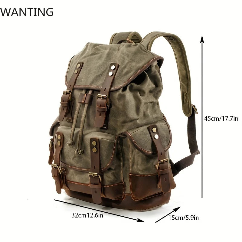 "Fior di Vento" – Waterproof Waxed Canvas Backpack By Enzo Bellari®